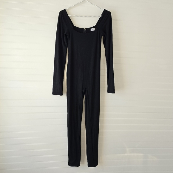 Oh Polly Delanie Square Neck Long Sleeve Bodycon Jumpsuit 8 - Picture 3 of 8